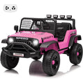 12V Kids Ride On Truck With Parent Remote, 3 Speeds, Wide Seat, LED Lights, Music USB MP3, Electric Car For Toddlers 3-6