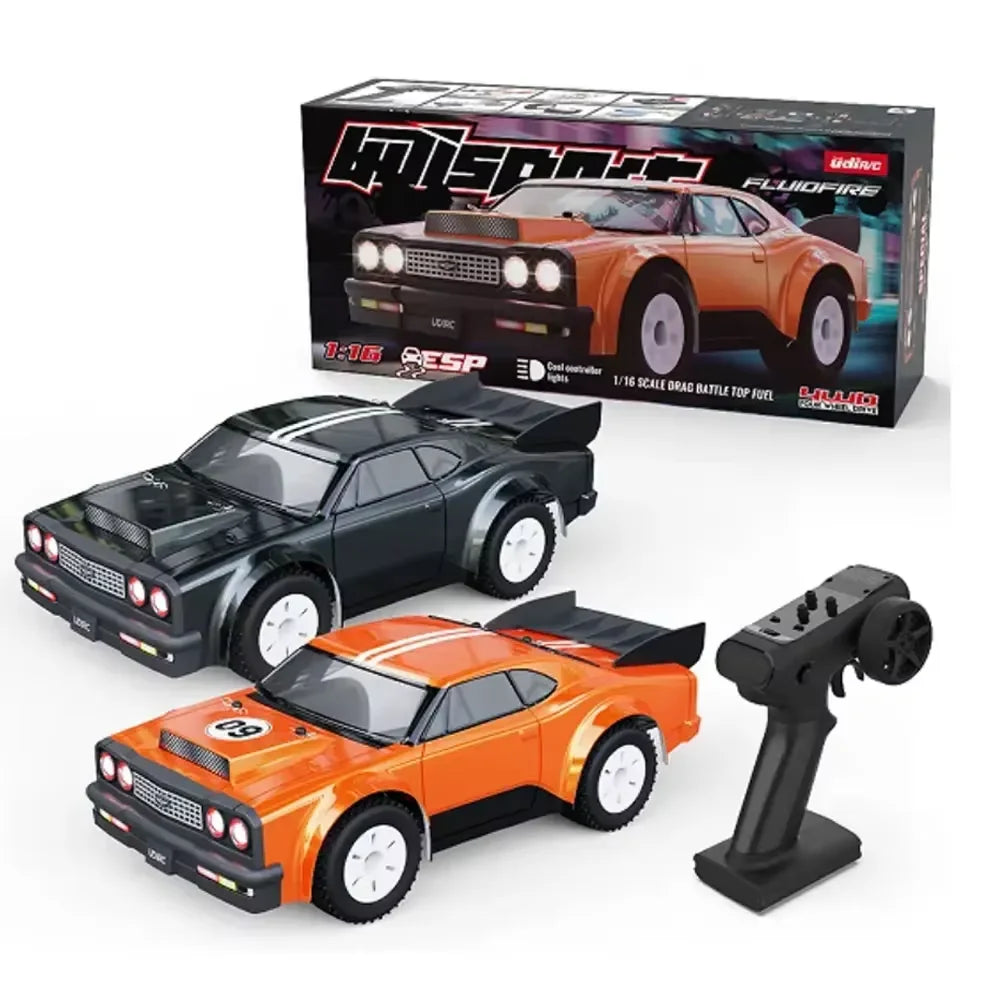 UDRIC UD1609 1/16 Scale 4WD Brushless RC Rally Car, High Speed Remote Control Drift Racing Vehicle with LED Lights Adults Kids