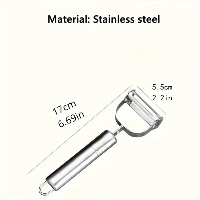 1PC Stainless Steel Vegetable Peeler, Multi-Function Julienne Slicer & Shredder for Potato Carrot, Kitchen Gift