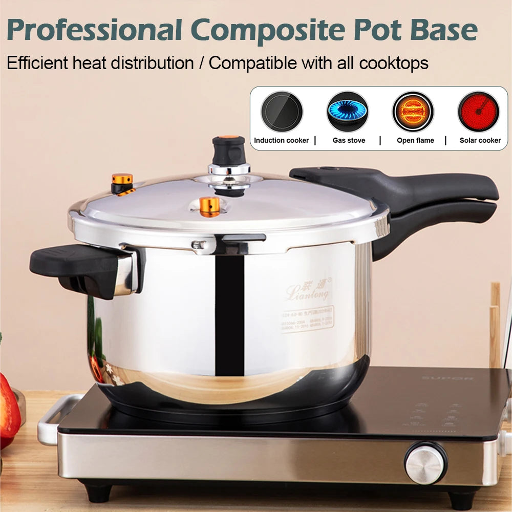 Liantong 2L Stainless Steel Mini Pressure Cooker CE Certified Explosion-Proof Fast Cooking Energy-Saving Rice & Food Cookware