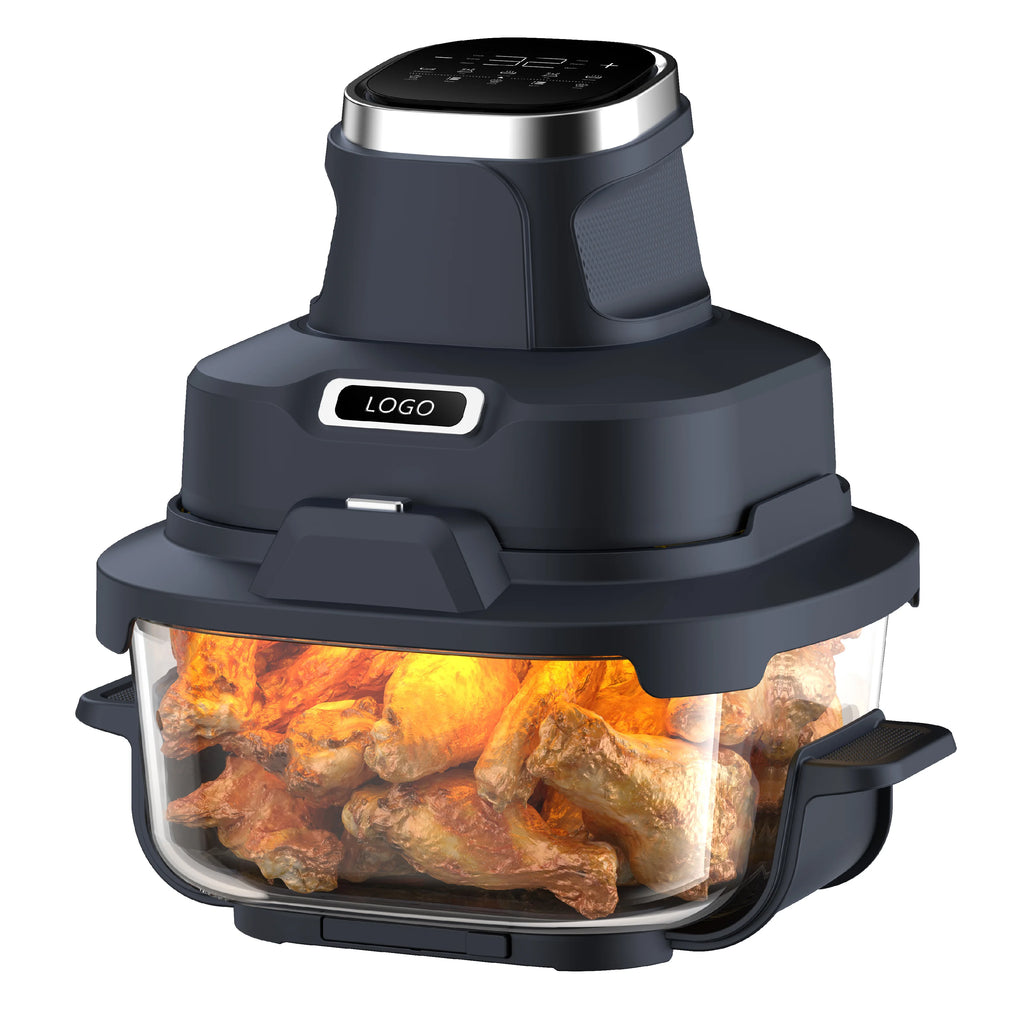 Airo Intelligent Temperature Controlled Fully Automatic Electric Air Fryer Grill Function Modern Square Design Double Basket