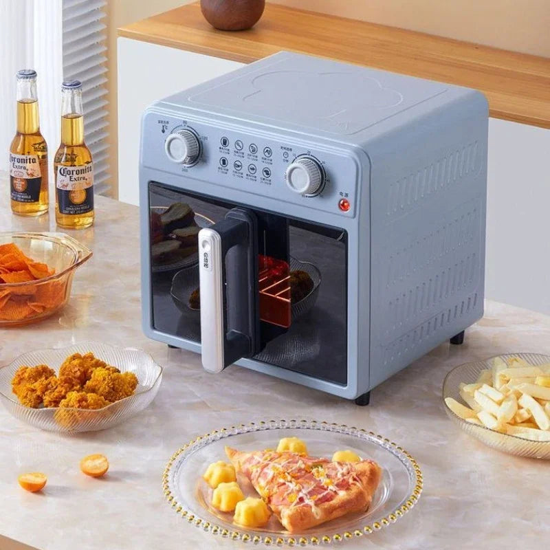 All-Metal Air Fryer: Large-Capacity Transparent Visual No-Flip Fully Automatic Household Multifunctional Oven