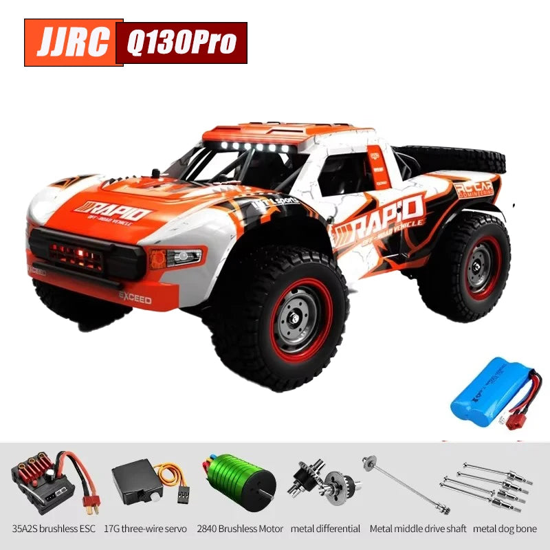 JJRC Q130 1:16 70KM/H 4WD RC Car with Light Brushless Motor Remote Control Cars High Speed Drift Monster Truck Adults Kids Toys