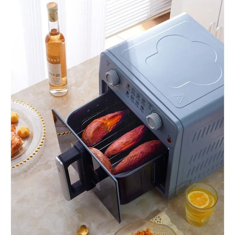 All-Metal Air Fryer: Large-Capacity Transparent Visual No-Flip Fully Automatic Household Multifunctional Oven
