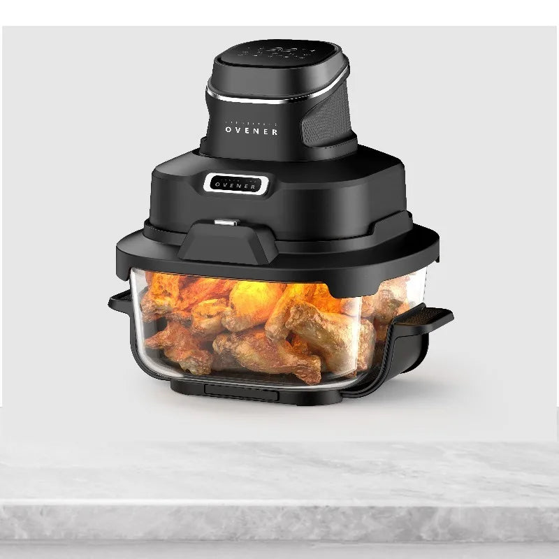 Airo Intelligent Temperature Controlled Fully Automatic Electric Air Fryer Grill Function Modern Square Design Double Basket