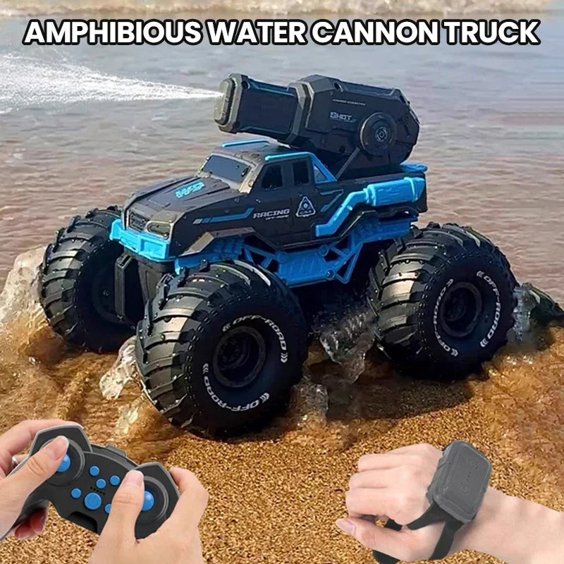 Amphibious Rc Car 2 Control Mode Remote Control Climbing Car 2.4Ghz Off-Road Stunt Vehicle Water Toys Kids Children Gift