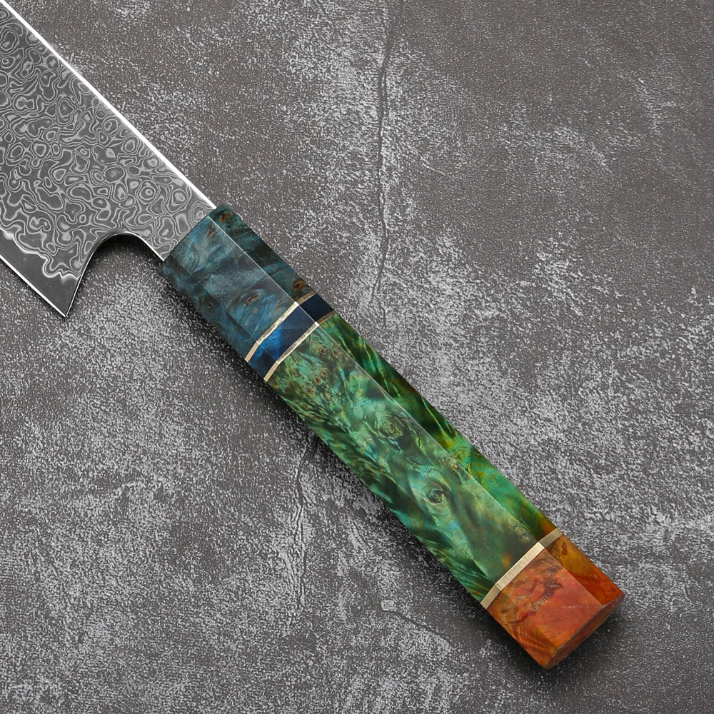 8 Inch Chef Knife 67 Layers VG10 Damascus Steel Kitchen Knives  Vegetable Meat  Cooking Tools Stabilized Colored Wood Handle