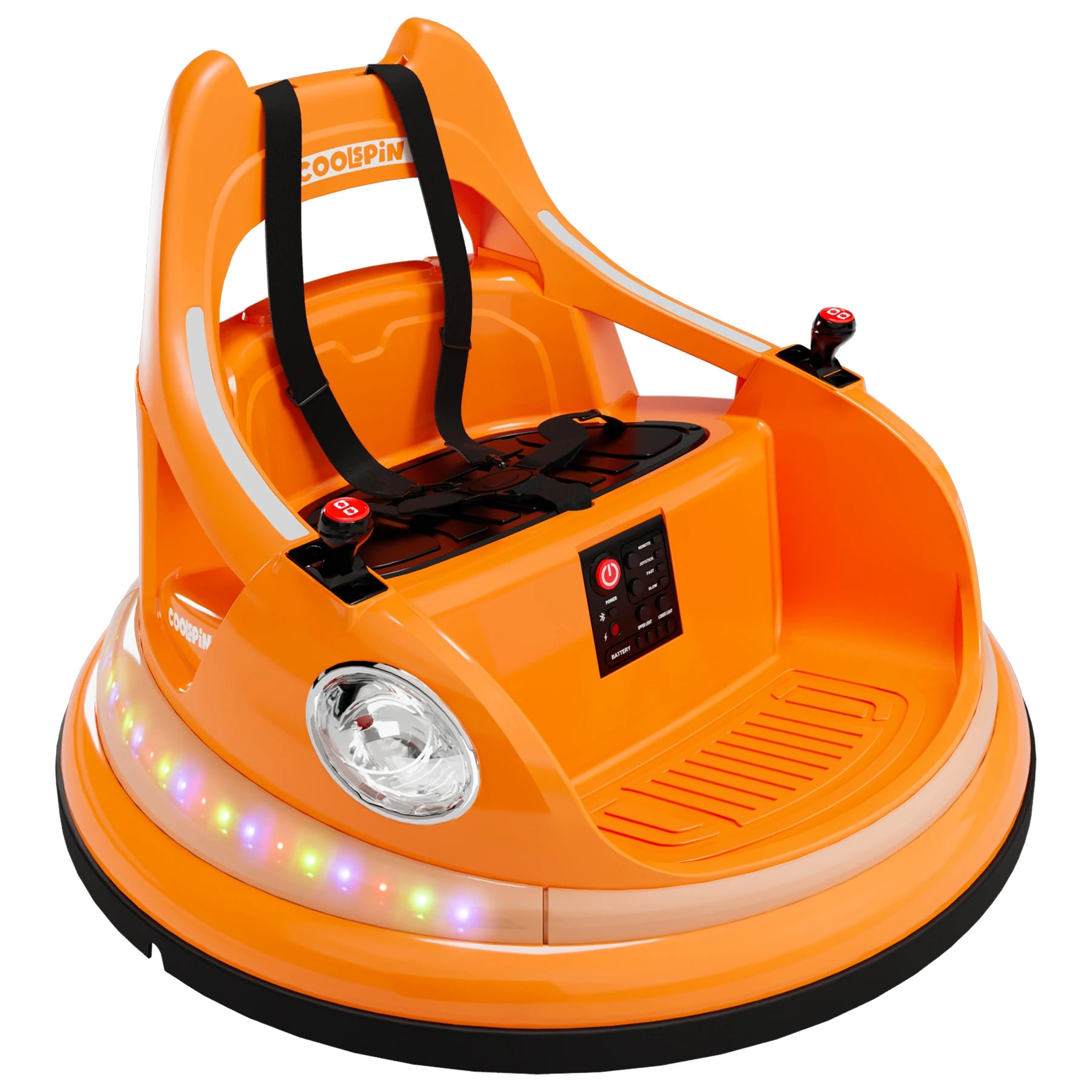 12V Kids Electric Bumper Car Ride On Toy With Parent Remote, 360° Spin, 2 Speeds, Lights Music, Indoor Outdoor Birthday Gift