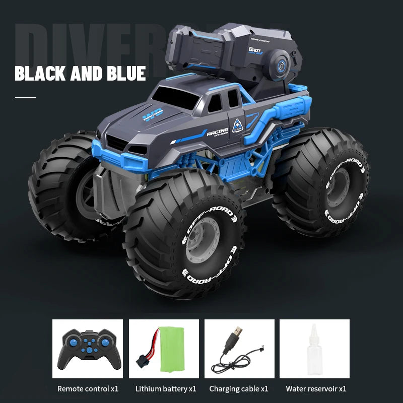 Amphibious Rc Car 2 Control Mode Remote Control Climbing Car 2.4Ghz Off-Road Stunt Vehicle Water Toys Kids Children Gift