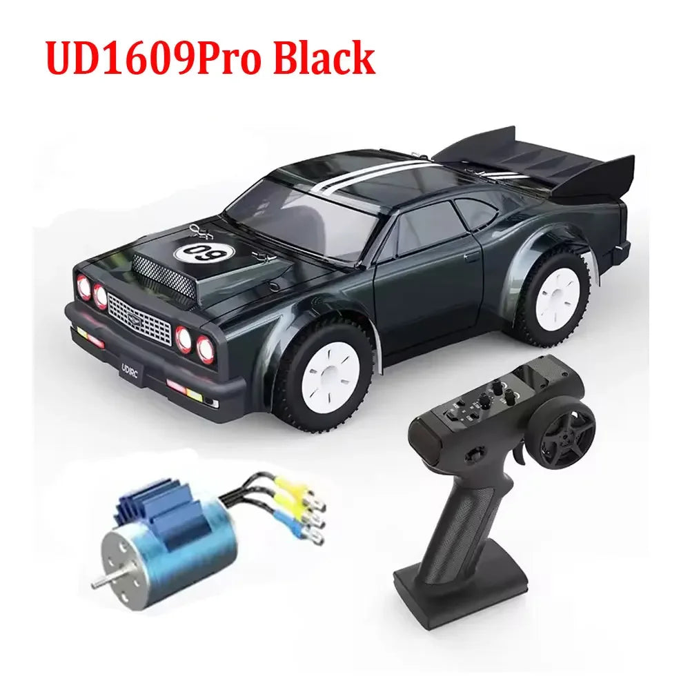 UDRIC UD1609 1/16 Scale 4WD Brushless RC Rally Car, High Speed Remote Control Drift Racing Vehicle with LED Lights Adults Kids