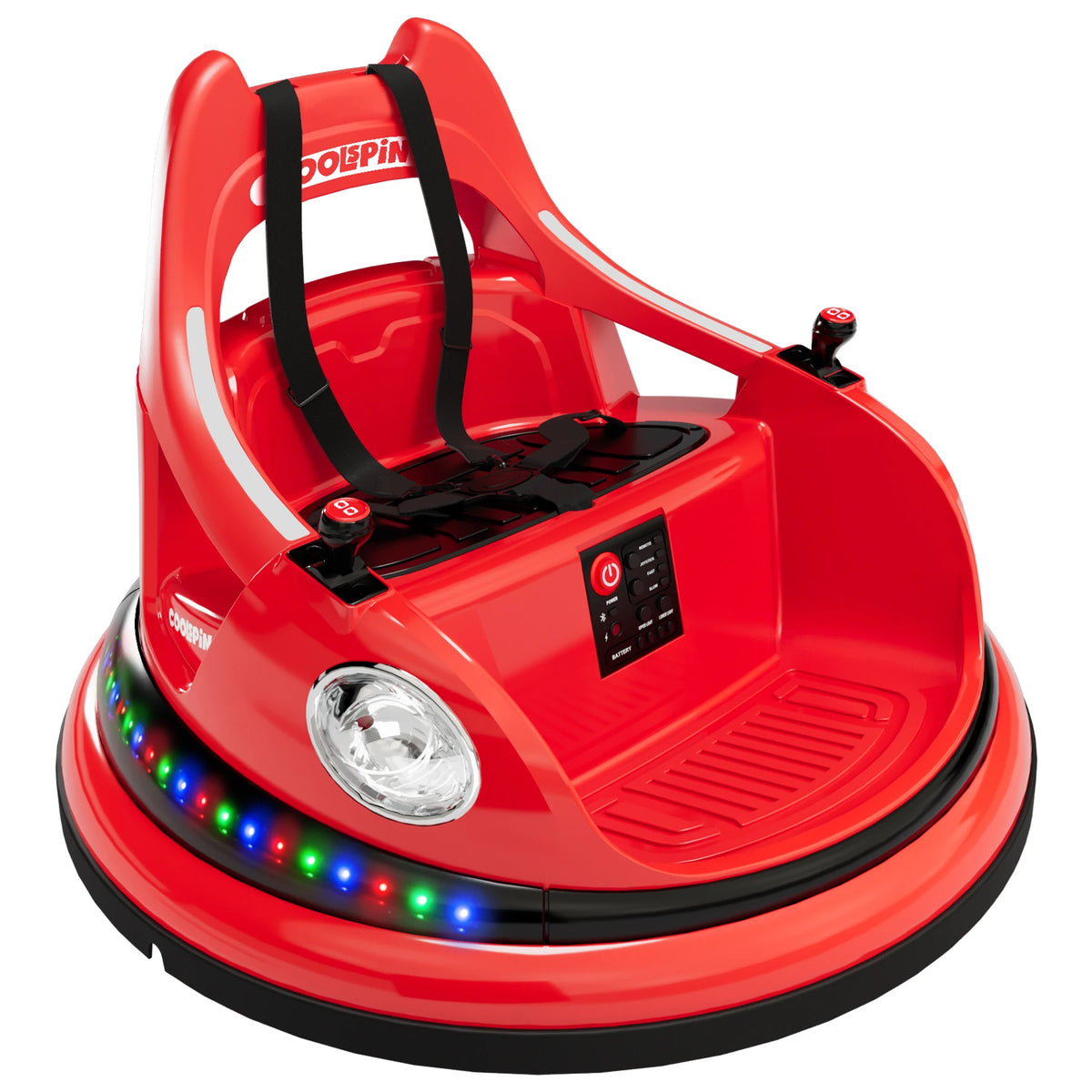 12V Kids Electric Bumper Car Ride On Toy With Parent Remote, 360° Spin, 2 Speeds, Lights Music, Indoor Outdoor Birthday Gift