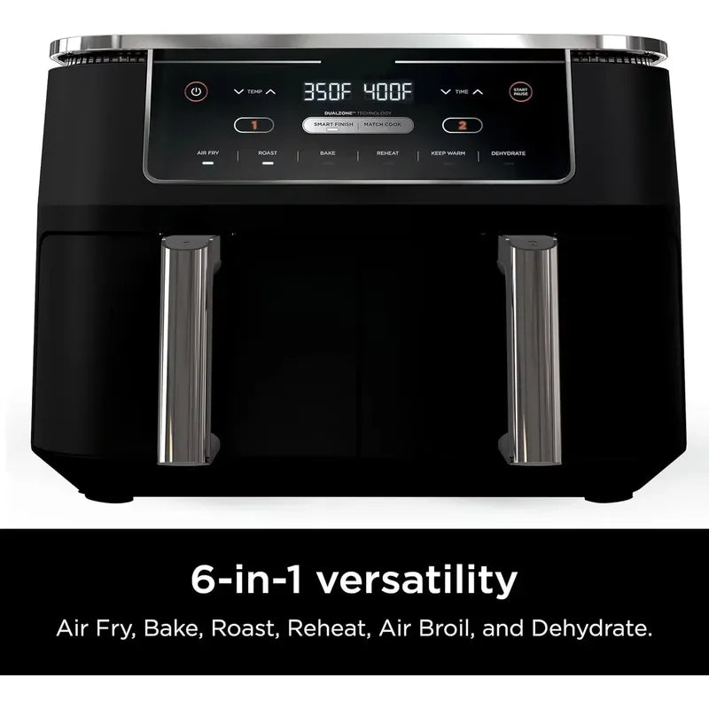 For Double Air Fryers Multi Function Electric Smart Dual Basket 9L Digital Oven Air Fryer