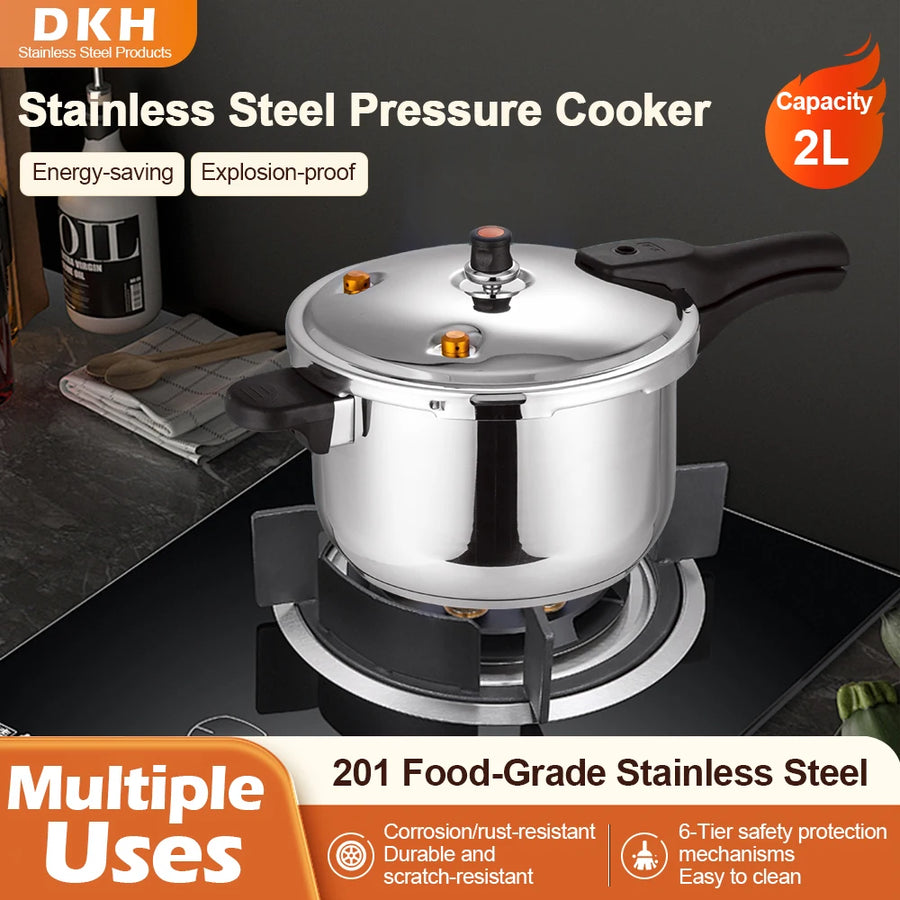 Liantong 2L Stainless Steel Mini Pressure Cooker CE Certified Explosion-Proof Fast Cooking Energy-Saving Rice & Food Cookware