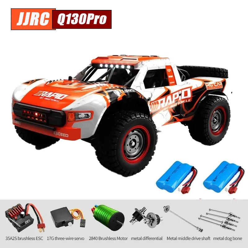 JJRC Q130 1:16 70KM/H 4WD RC Car with Light Brushless Motor Remote Control Cars High Speed Drift Monster Truck Adults Kids Toys