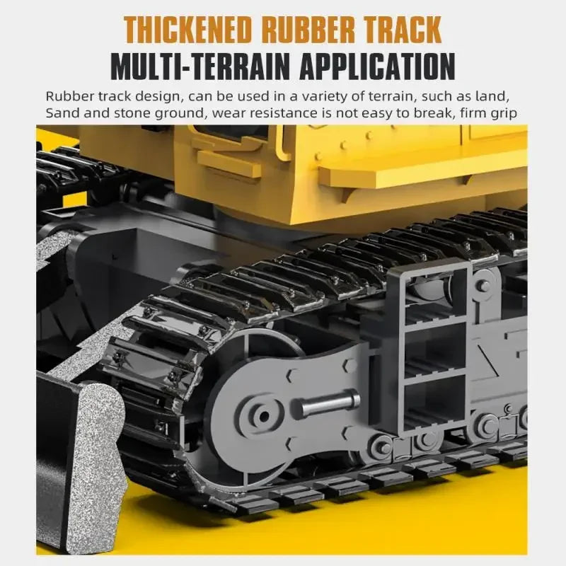 1/18 RC Alloy Spray Excavator Truck 17CH Engineering Vehicle Sound Lights 680 Degree Rotation Car Kids Toys Boy Birthday Gifts