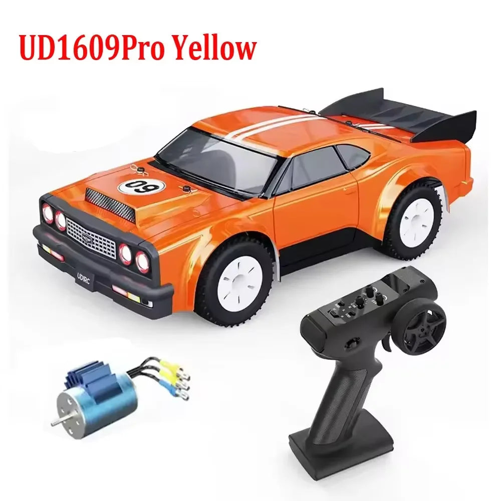 UDRIC UD1609 1/16 Scale 4WD Brushless RC Rally Car, High Speed Remote Control Drift Racing Vehicle with LED Lights Adults Kids