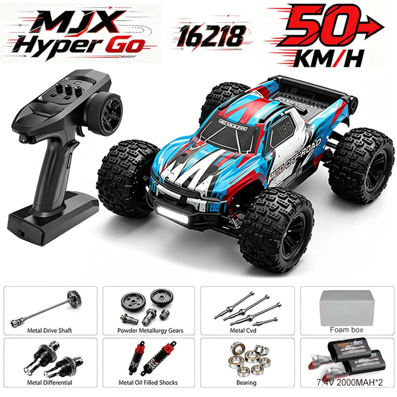 MJX Hyper Go 16212 16213 16218 1/16 4WD RC Car 60KM/H Brushless  RC Racing Car 2.4G Remote Control Cars Off-Road Truck Toys
