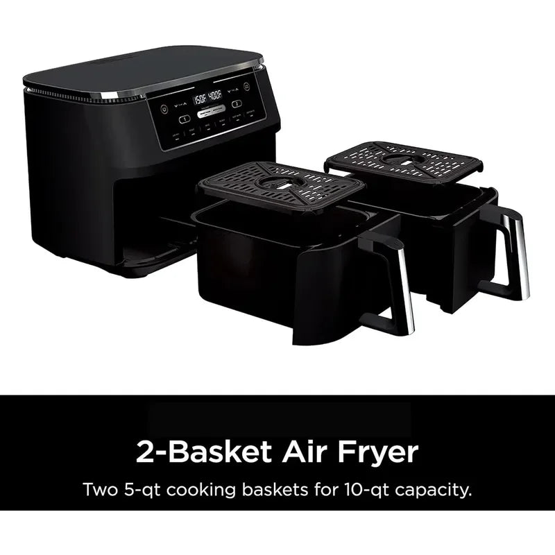 For Double Air Fryers Multi Function Electric Smart Dual Basket 9L Digital Oven Air Fryer