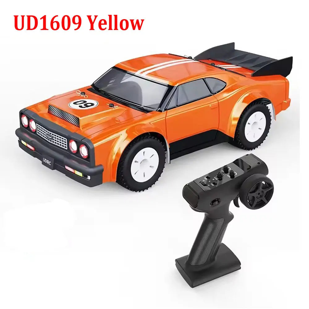 UDRIC UD1609 1/16 Scale 4WD Brushless RC Rally Car, High Speed Remote Control Drift Racing Vehicle with LED Lights Adults Kids