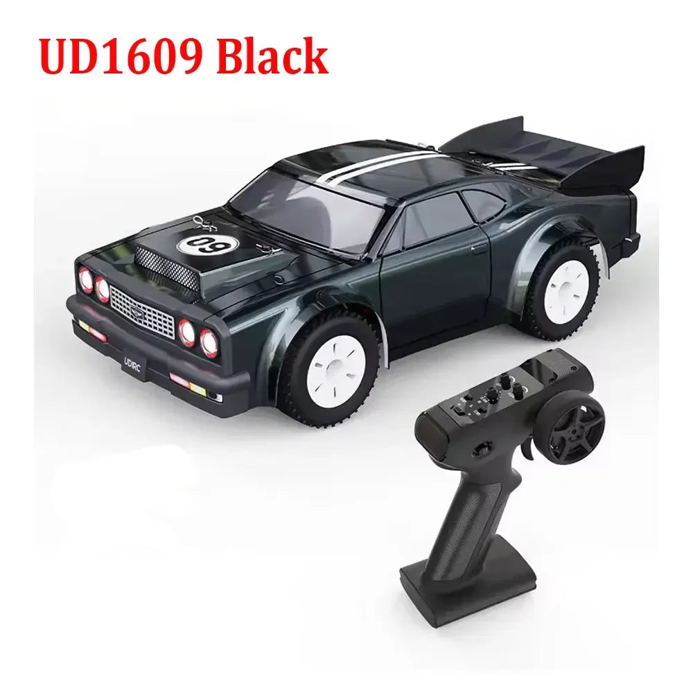 UDRIC UD1609 1/16 Scale 4WD Brushless RC Rally Car, High Speed Remote Control Drift Racing Vehicle with LED Lights Adults Kids