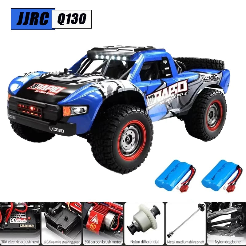 JJRC Q130 1:16 70KM/H 4WD RC Car with Light Brushless Motor Remote Control Cars High Speed Drift Monster Truck Adults Kids Toys