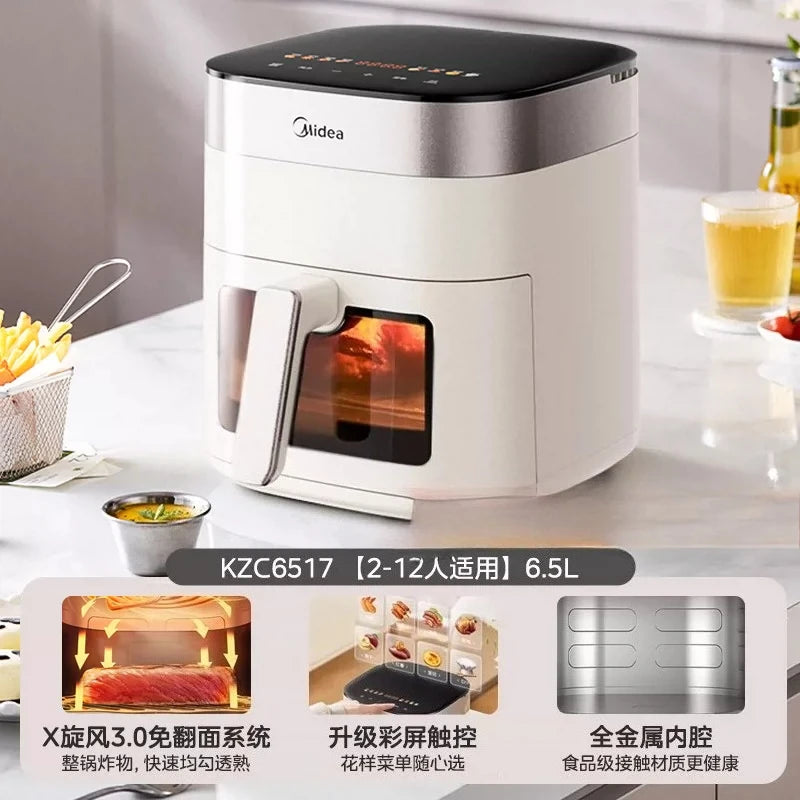 220V Midea Air Fryer Large Capacity New Model Visible Electric Fryer Home Use Official Store