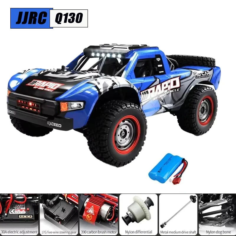 JJRC Q130 1:16 70KM/H 4WD RC Car with Light Brushless Motor Remote Control Cars High Speed Drift Monster Truck Adults Kids Toys