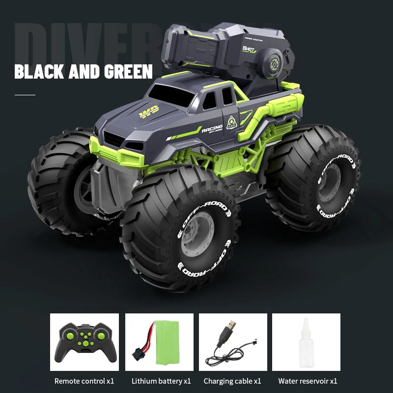 Amphibious Rc Car 2 Control Mode Remote Control Climbing Car 2.4Ghz Off-Road Stunt Vehicle Water Toys Kids Children Gift