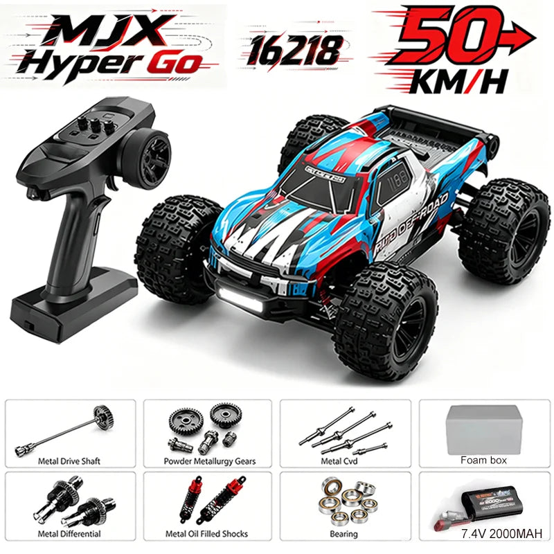 MJX Hyper Go 16212 16213 16218 1/16 4WD RC Car 60KM/H Brushless  RC Racing Car 2.4G Remote Control Cars Off-Road Truck Toys
