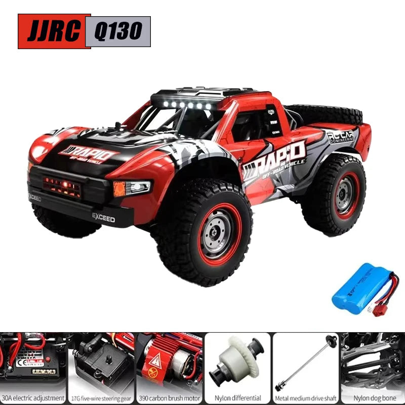 JJRC Q130 1:16 70KM/H 4WD RC Car with Light Brushless Motor Remote Control Cars High Speed Drift Monster Truck Adults Kids Toys